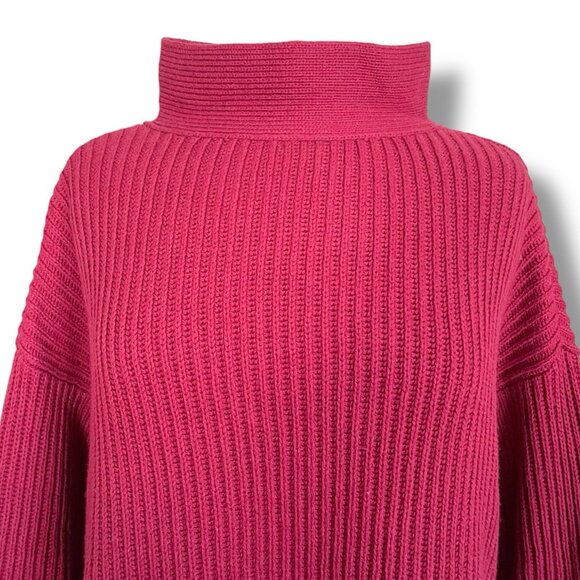 Eileen Fisher Womens Sweater Sz Small Red Organic Cotton Cashmere Minimalist - Picture 5 of 11